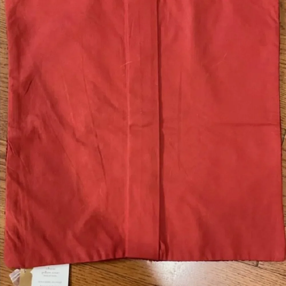 NEW 18” SQ Pottery Barn Red Crewel Advent Throw Pillow Cover Christmas Decor